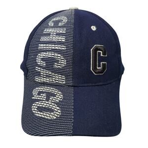 Chicago Strapback Baseball Cap Blue One Size Adjustable Embroidered Sam's Cap